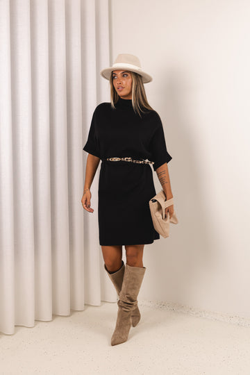 Vestido Marfim - preto