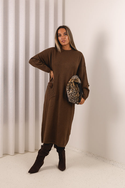 Vestido Cossa - castanho