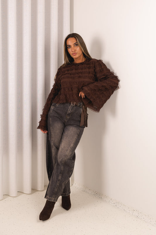 Blusa Chile - castanho