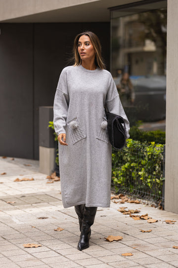 Vestido Cossa - cinza