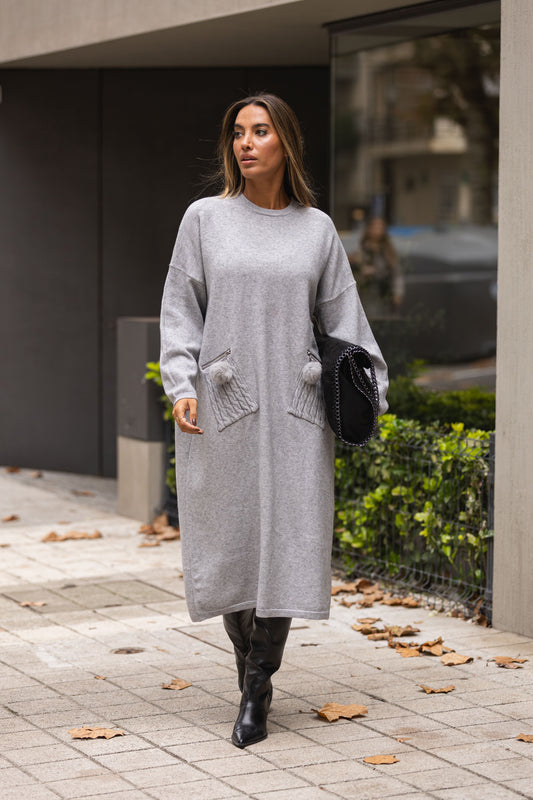 Vestido Cossa - cinza