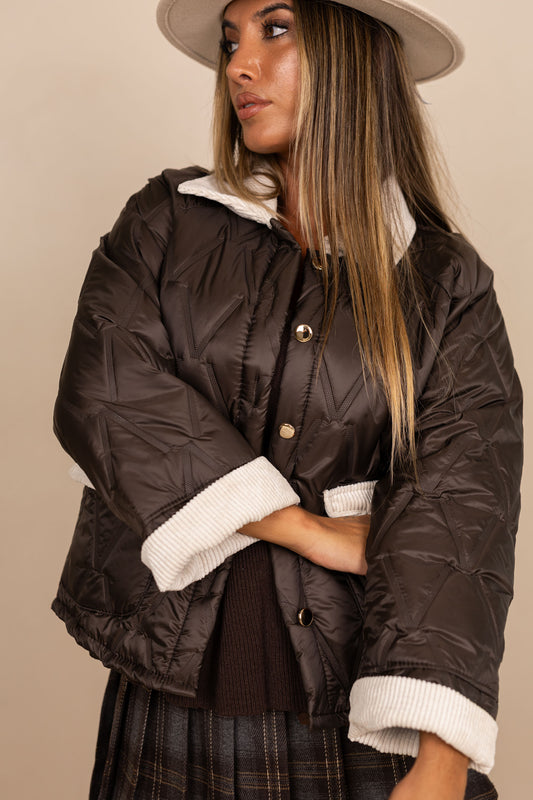 Casaco Carmen - castanho