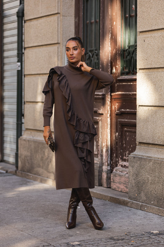 Vestido Brownie - castanho