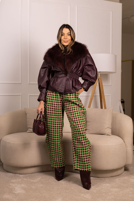 Calça Xadrez - verde