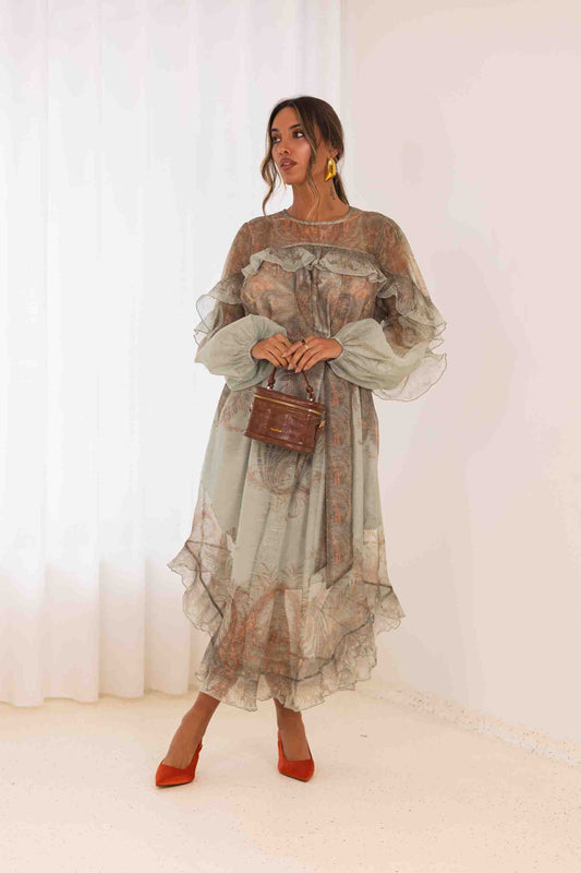 Vestido cornocópias verde