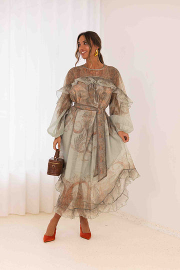 Vestido cornocópias verde