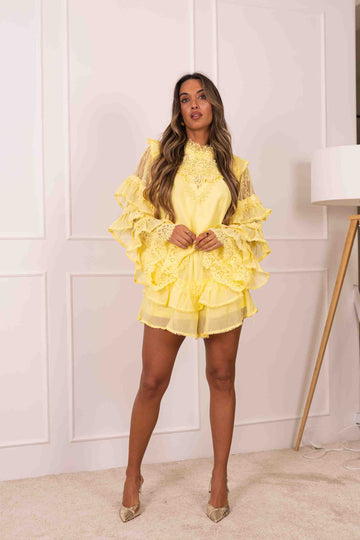 Conjunto Orquídea - amarelo