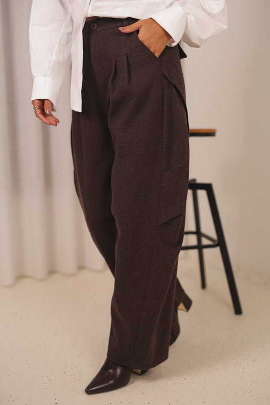 Calça alfaitaria cinza