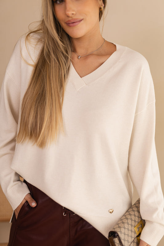 Camisola Anabela - pérola