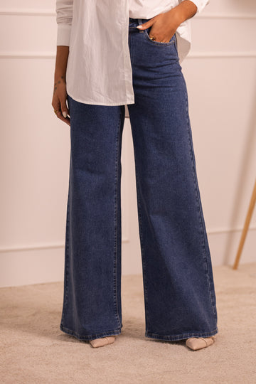 Calça wide leg - Ganga Escura