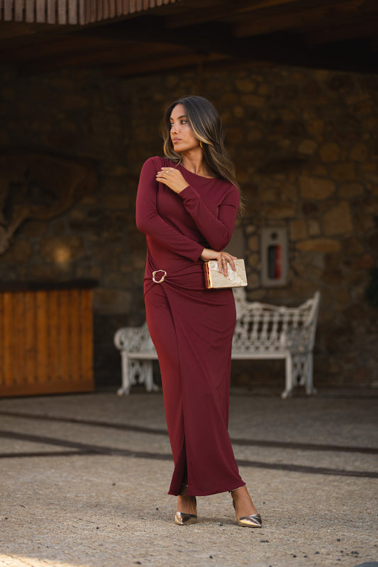 Vestido Valentina - Bordeux