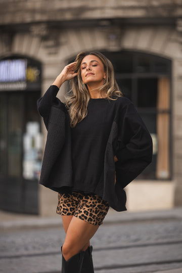 Camisolão c/ textura - preto