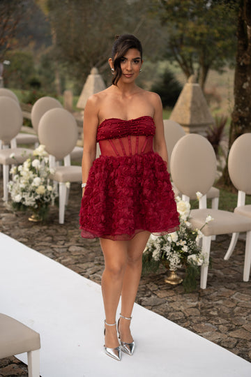 Vestido Paraguai - Bordeux