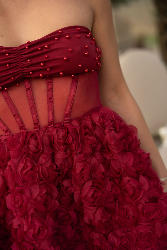 Vestido Paraguai - Bordeux