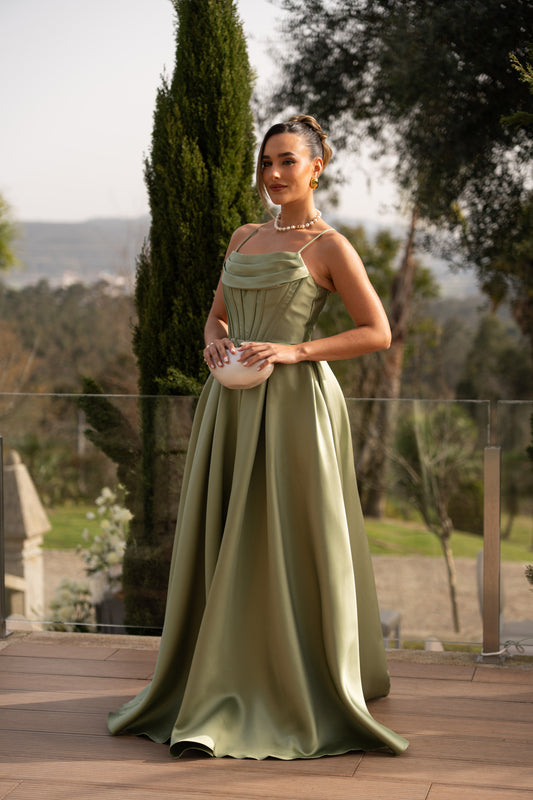 Vestido Filipinas - Verde Seco