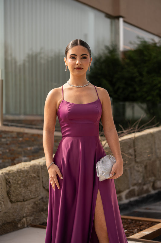 Vestido Suiça - Beringela