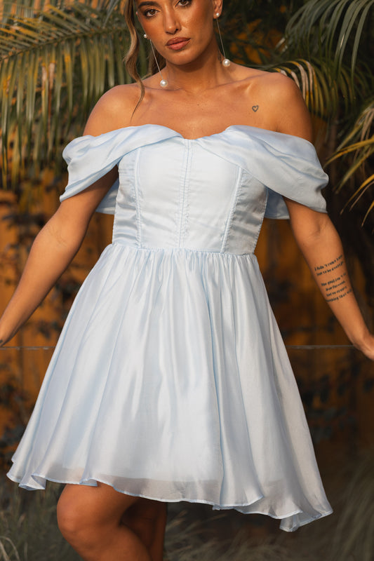 Vestido Inês - Azul Bebé