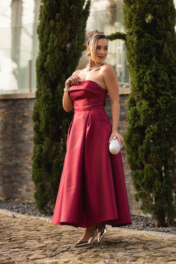 Vestido Viena - Bordeux