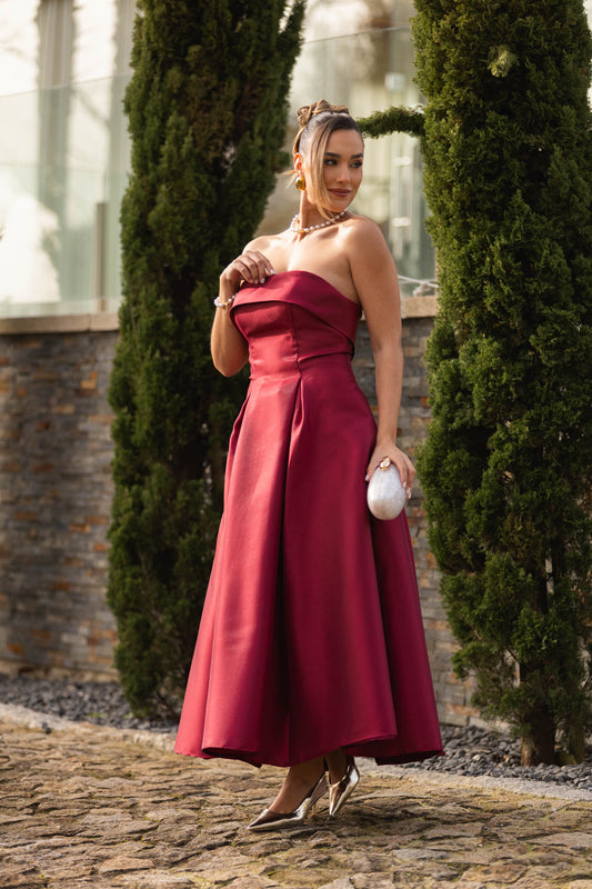 Vestido Viena - Bordeux