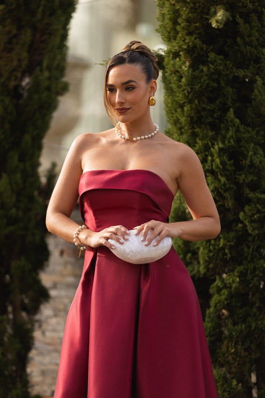 Vestido Viena - Bordeux