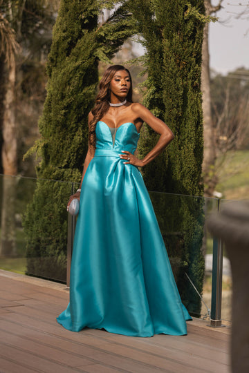 Vestido Funchal - Turquesa
