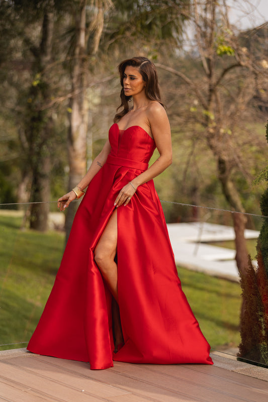 Vestido Funchal - Vermelho