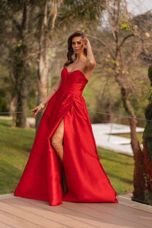 Vestido Funchal - Vermelho