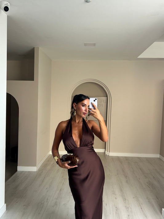 Vestido Harper - Castanho