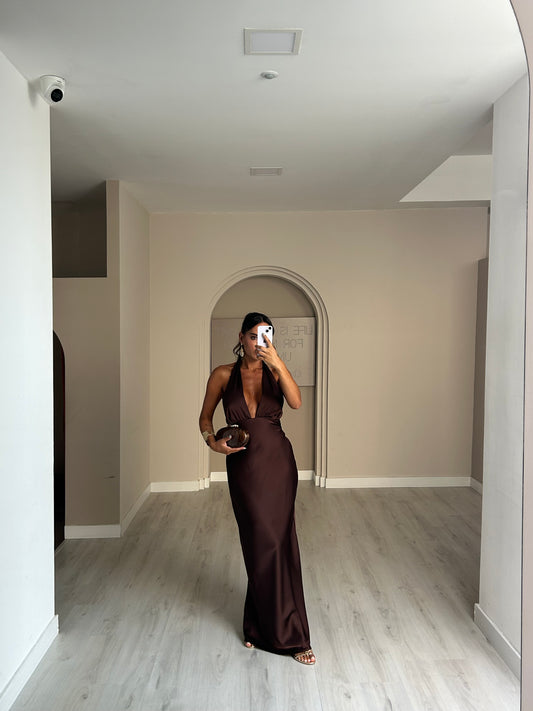 Vestido Harper - Castanho