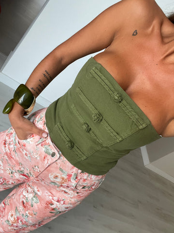 Top/Faixa ganga - Verde