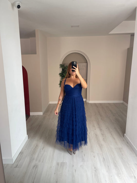 Vestido Eslováquia - azulão