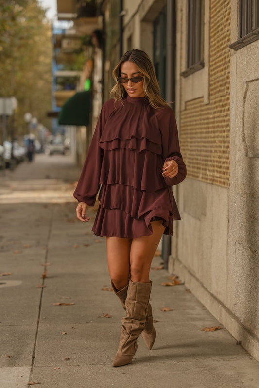 Vestido Prince - Bordo