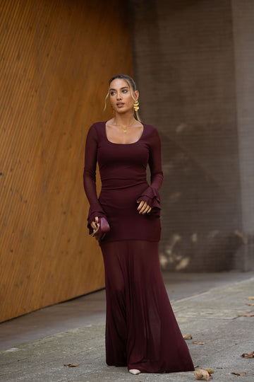 Vestido Buda - bordeux